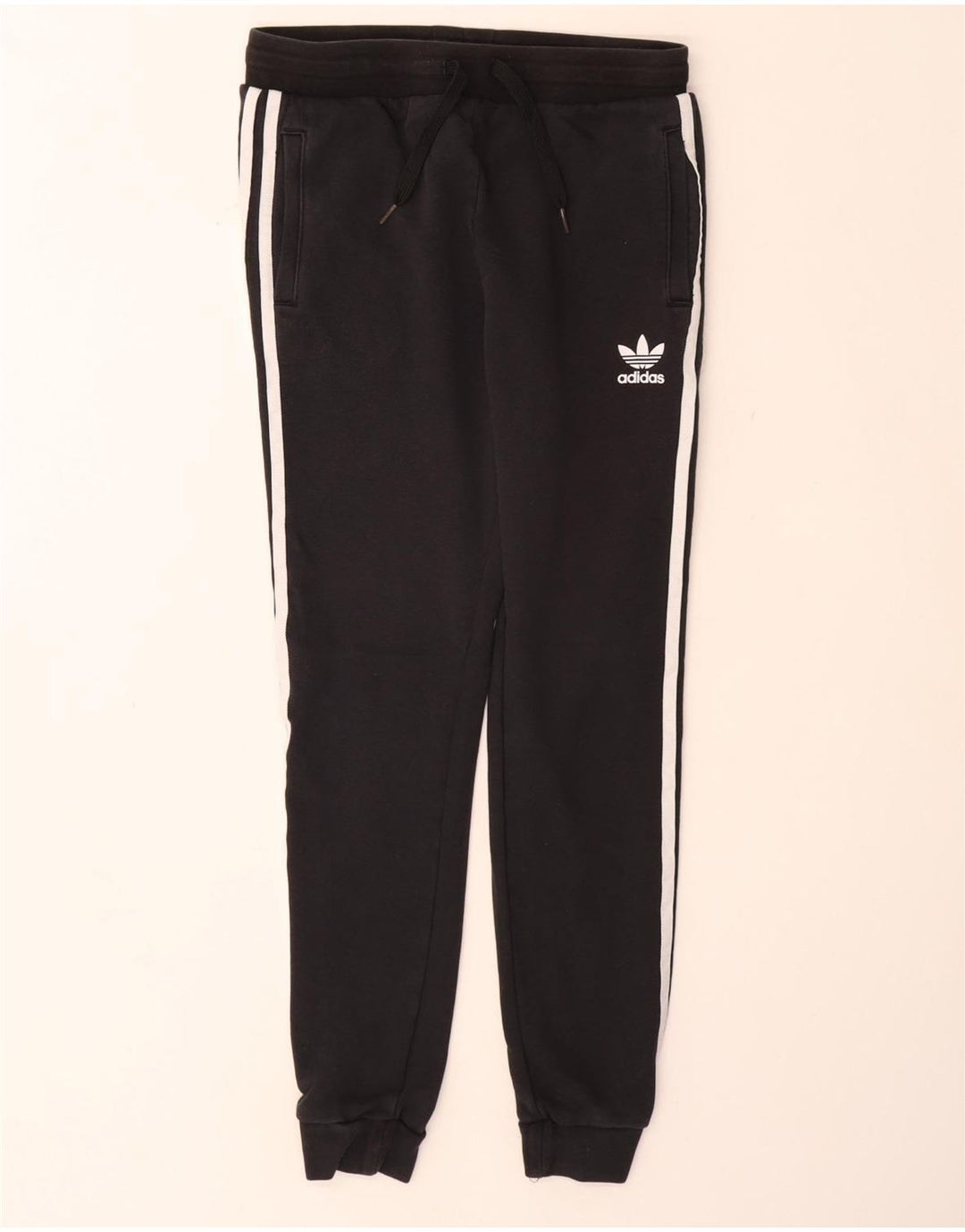 ADIDAS Meninas Calças de treino Joggers 12-13 Anos Algodão Preto