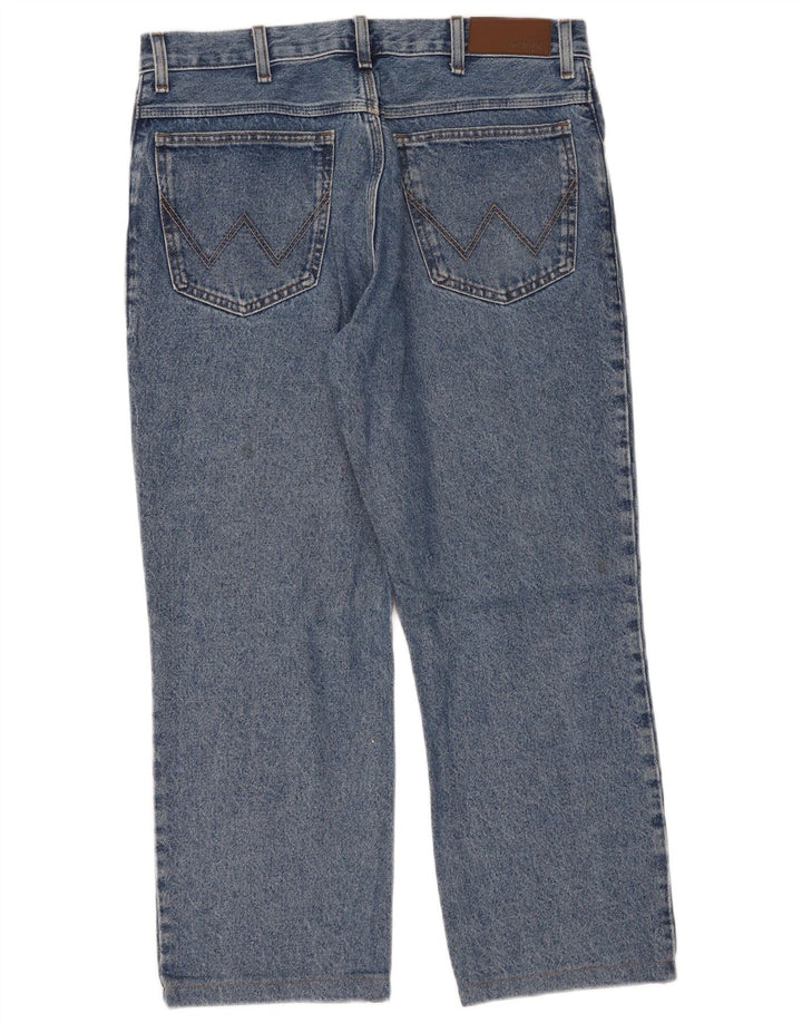 Calça jeans reta cortada masculina WRANGLER W34 L26 azul