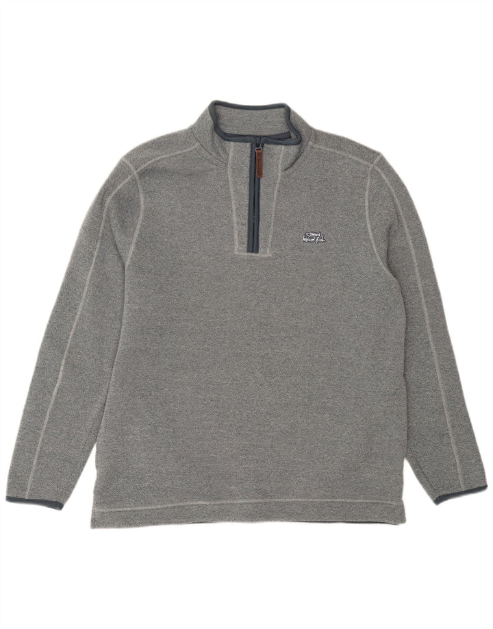 Moletom masculino estranho com gola e zíper, grande poliéster manchado azul