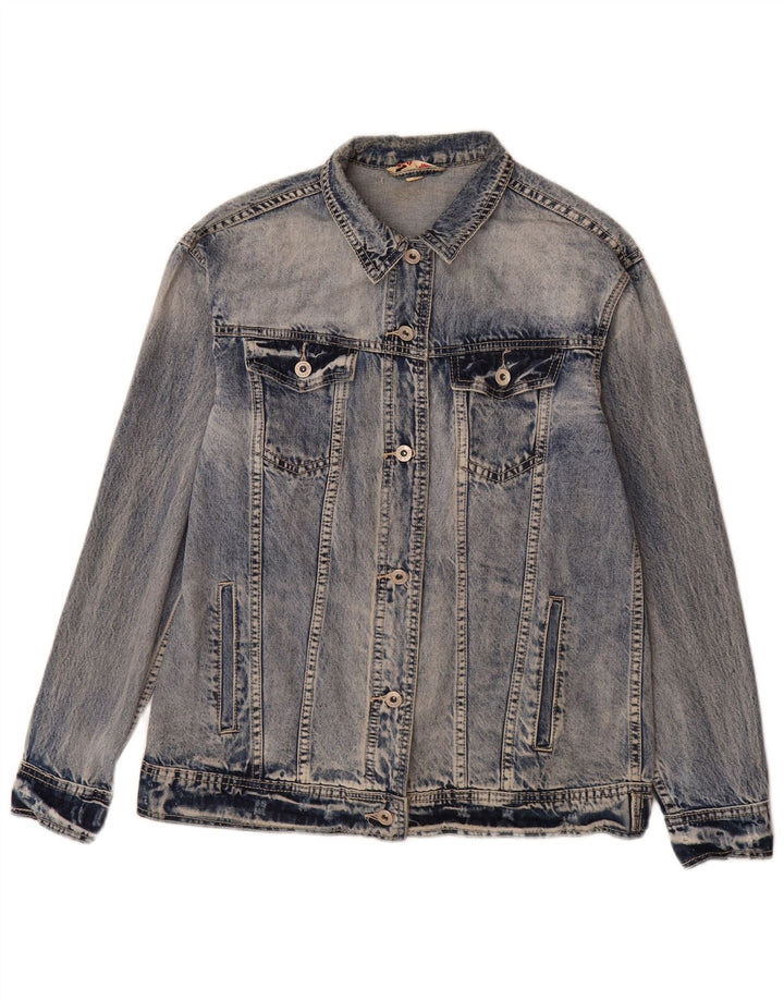 Jaqueta jeans feminina Place du Jour EU 36 algodão azul pequeno