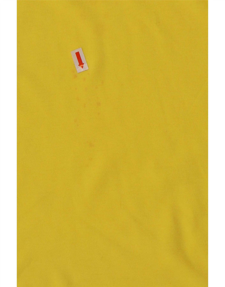 Burton Camiseta masculina gráfica top pequeno algodão amarelo