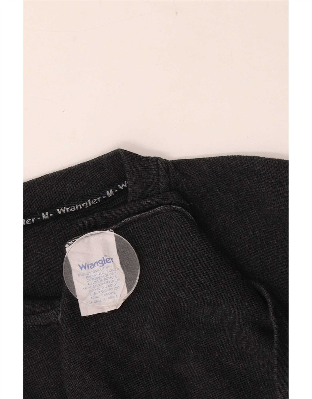 Wrangler Mens Top Manga Longa Algodão Cinza Médio