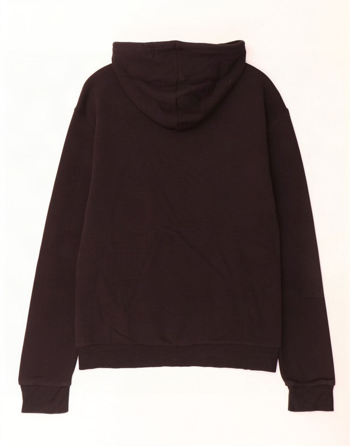 Suéter feminino com capuz gráfico Puma grande bloco colorido preto