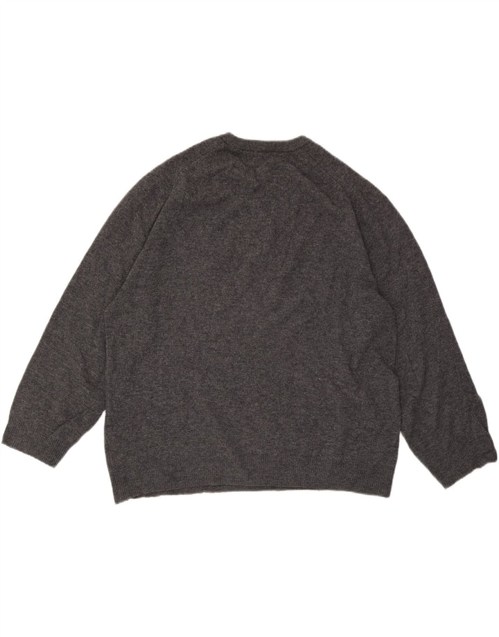 Suéter masculino Marks & Spencer com gola redonda XL lã cinza
