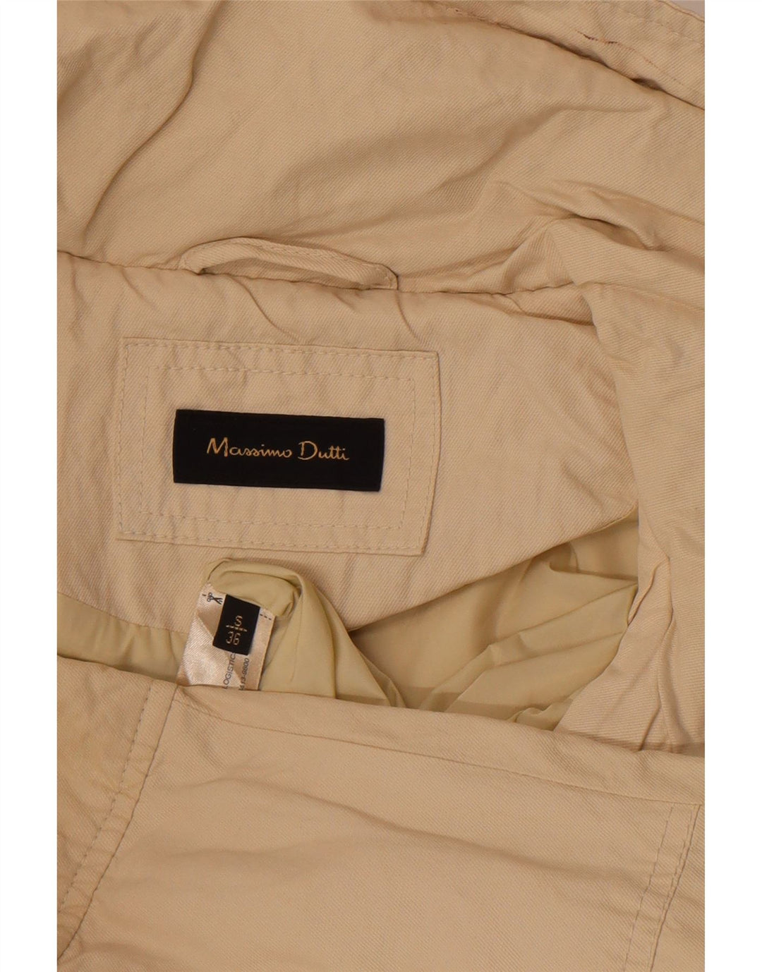 Jaqueta Parka com capuz feminina Massimo Dutti Reino Unido 10 pequena bege