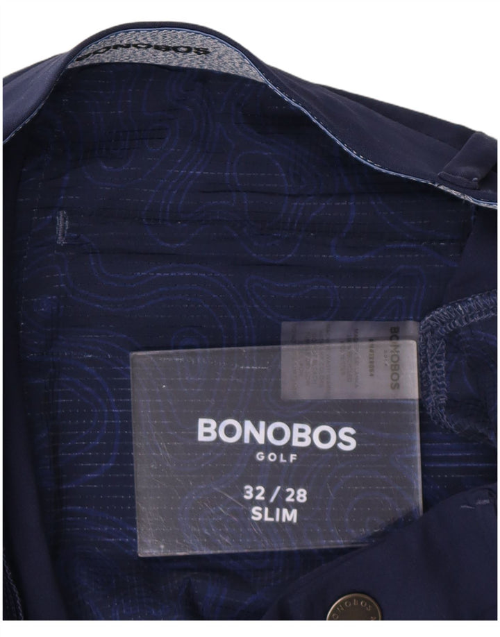 Calça Chino Masculina Slim Fit BONOBOS W32 L28 Azul Marinho Poliéster