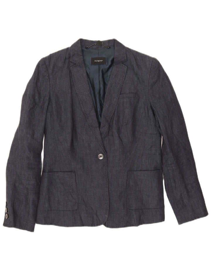 Jaqueta Marks & Spencer Autograph Blazer Feminina Reino Unido 12 Médio Azul Marinho