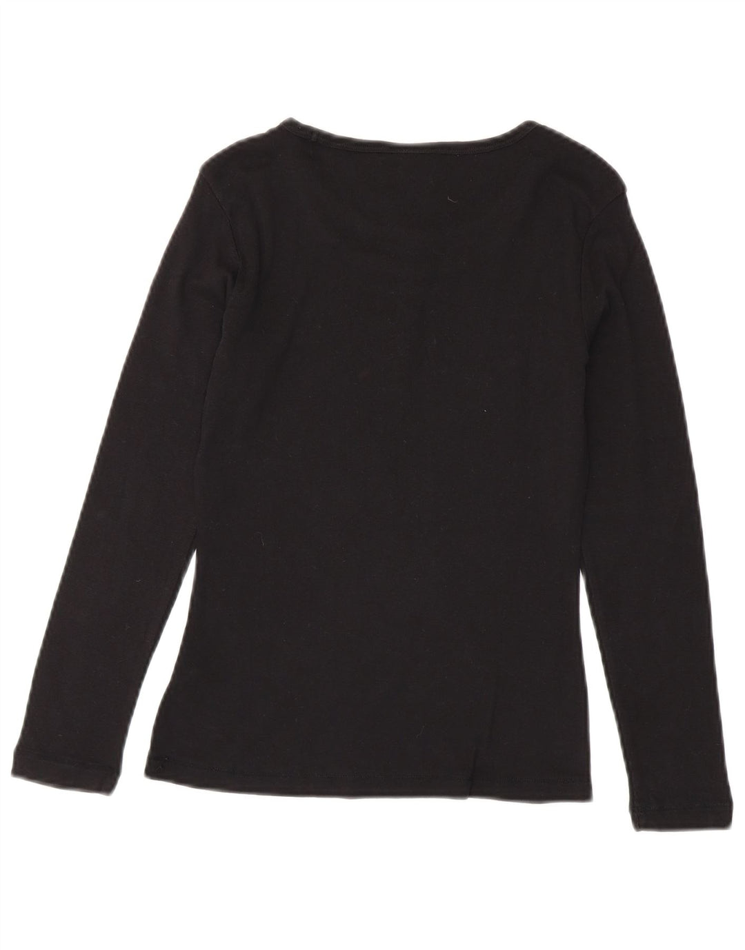 Campeão feminino Heritage Classics Top manga comprida Reino Unido 12 algodão preto médio