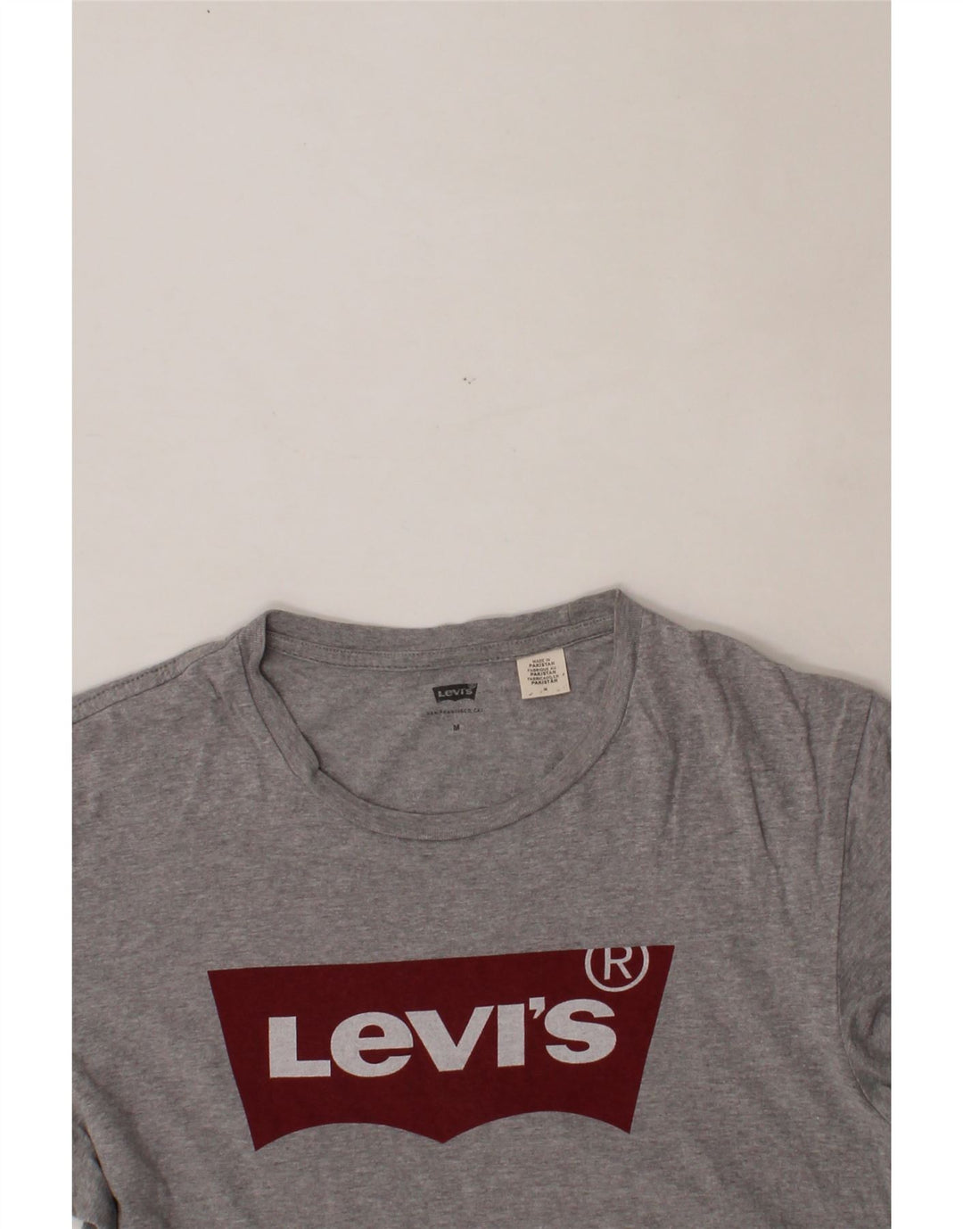 LEVI'S Mens Graphic T-Shirt Top Medium Grey Vintage Levi's and Second-Hand Levi's from Messina Hembry 