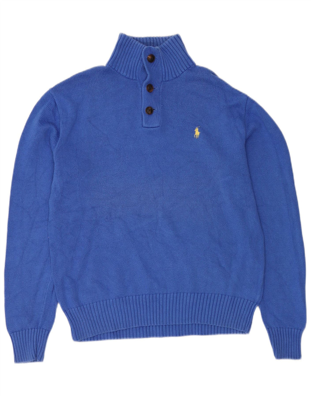 Suéter masculino POLO RALPH LAUREN com gola redonda e algodão azul médio
