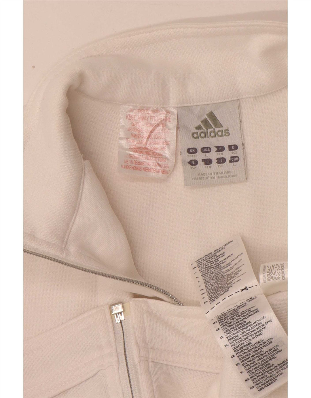 Jaqueta Adidas Girls Graphic Treino Top 11-12 Anos Poliéster Branco