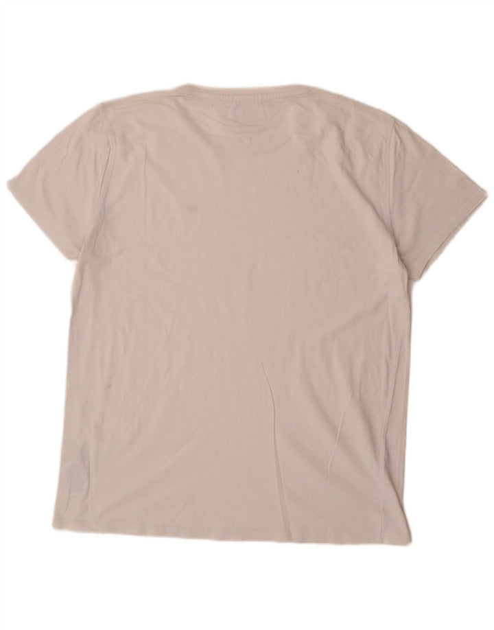 Camiseta masculina Tommy Hilfiger Regular Fit grande algodão branco