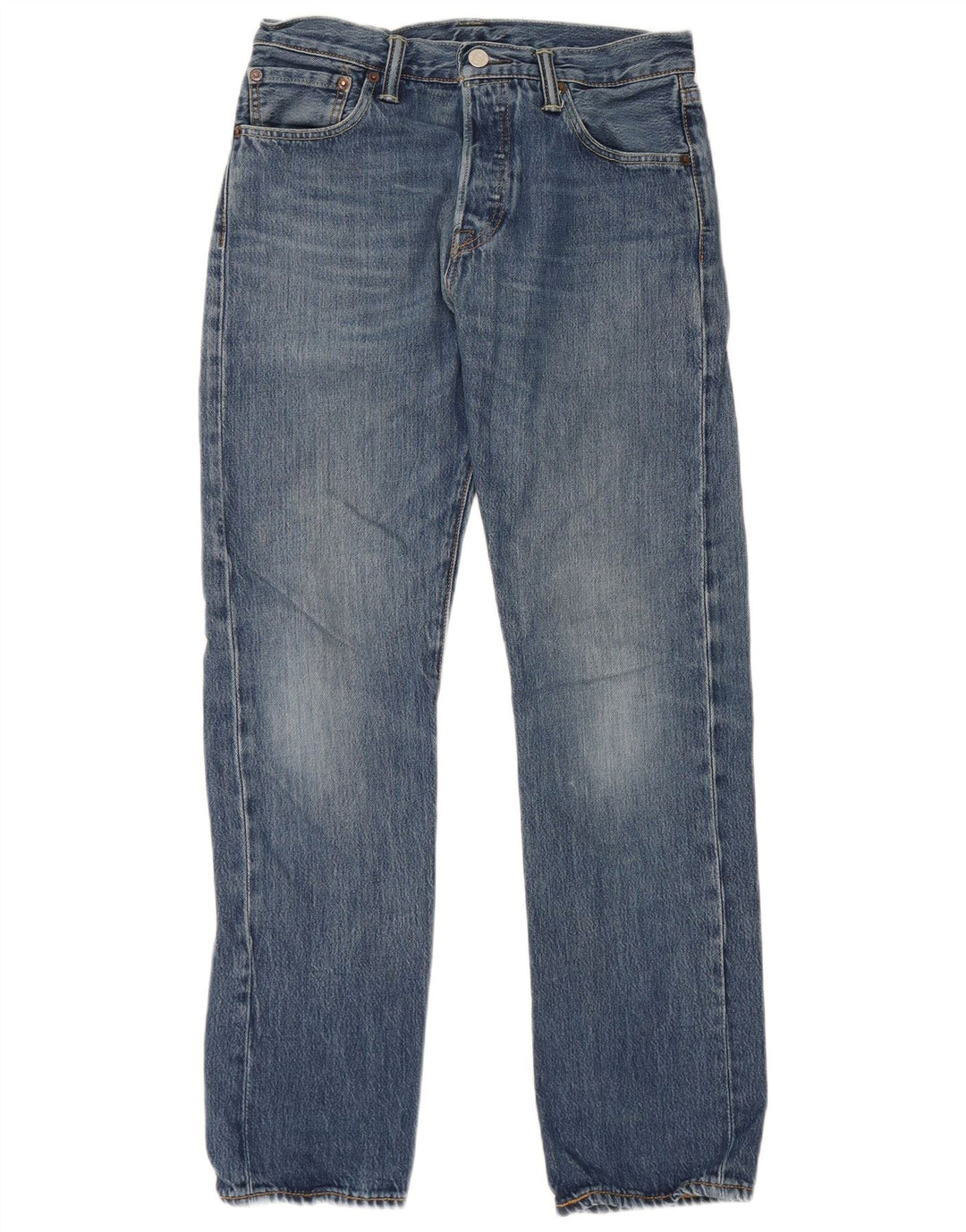 Levi's Masculino 501 Straight Jeans W29 L30 Azul Algodão