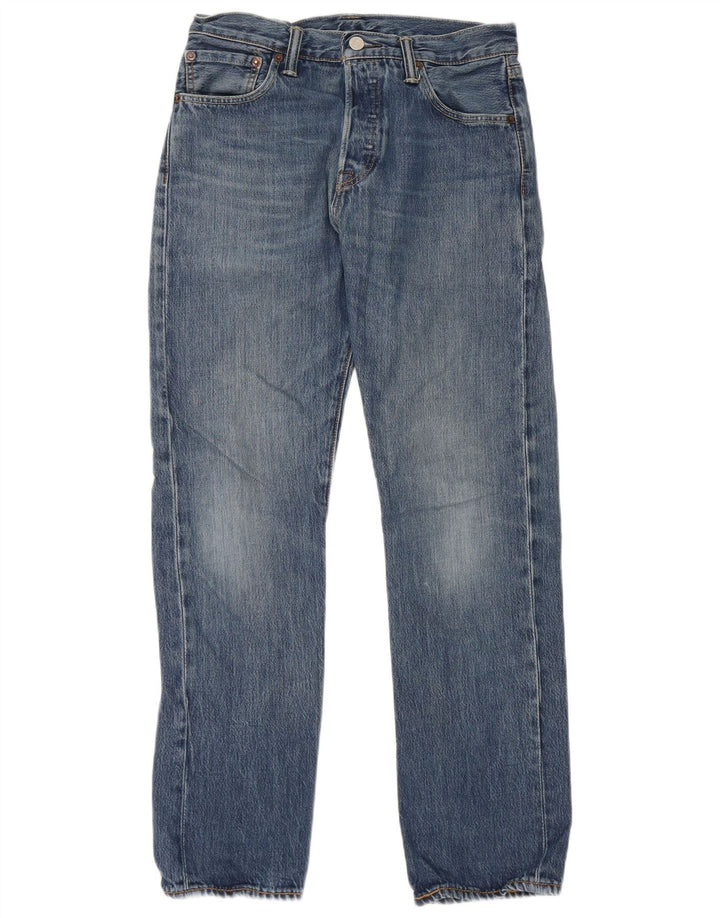 Levi's Masculino 501 Straight Jeans W29 L30 Azul Algodão