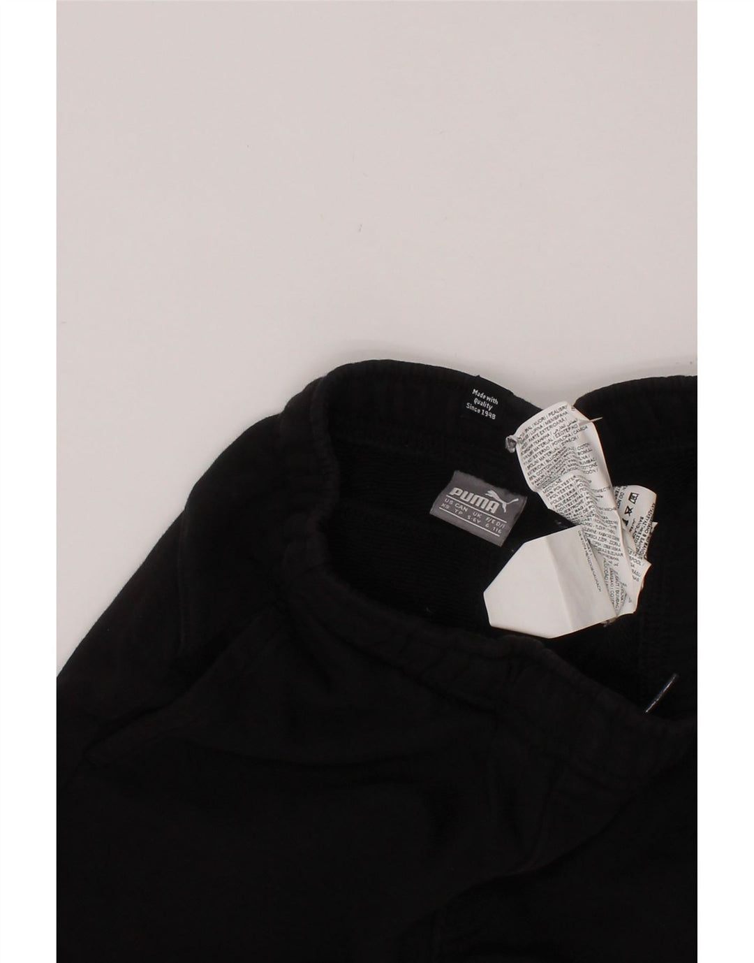 Shorts esportivos masculinos PUMA 5-6 anos algodão preto