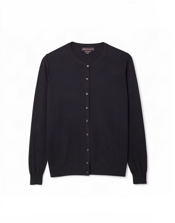 Suéter cardigã feminino Marks & Spencer UK 18 XL azul marinho viscose