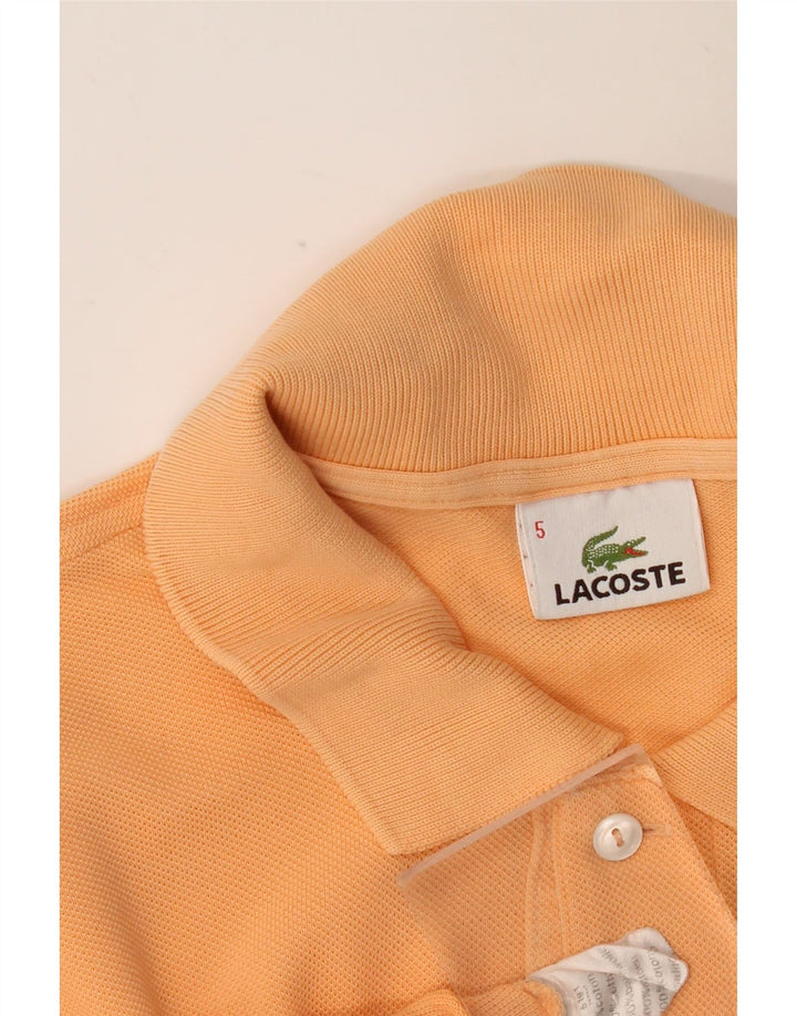 Camisa polo masculina LACOSTE tamanho 5 grande algodão laranja