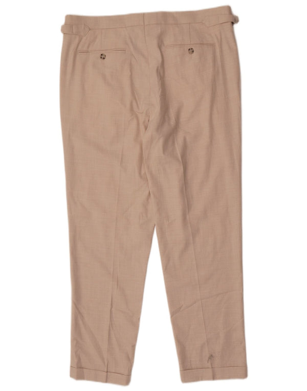 Calça Chino Cônica Masculina Marks & Spencer W36 L30 Poliéster Bege