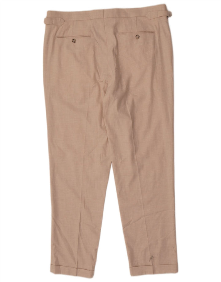 Calça Chino Cônica Masculina Marks & Spencer W36 L30 Poliéster Bege