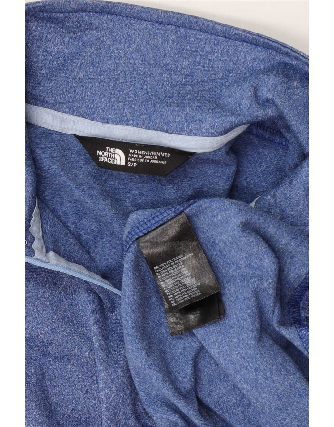 Pulôver feminino The North Face para treino UK 10 pequeno azul manchado