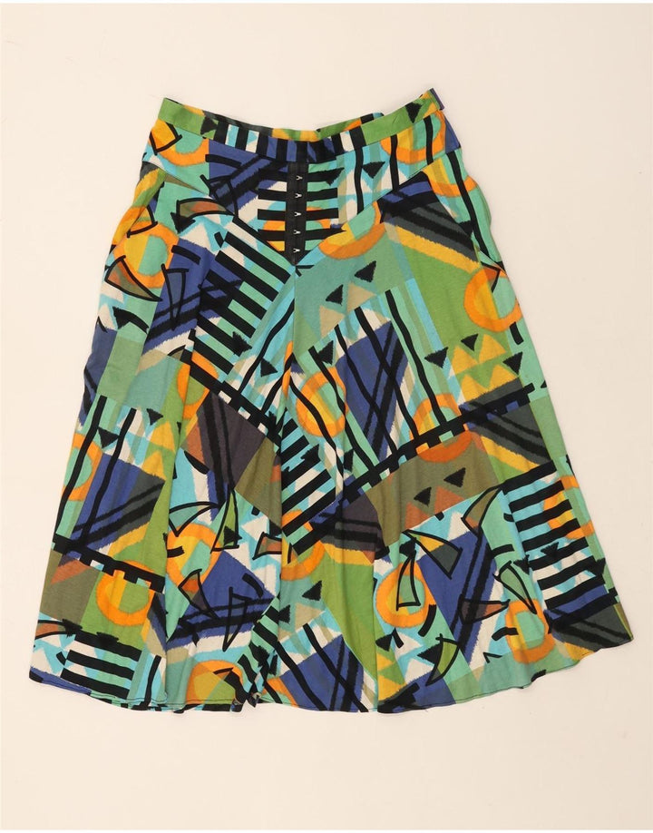 Saia feminina Josephine evasê IT 42 grande W32 multicolorida geométrica