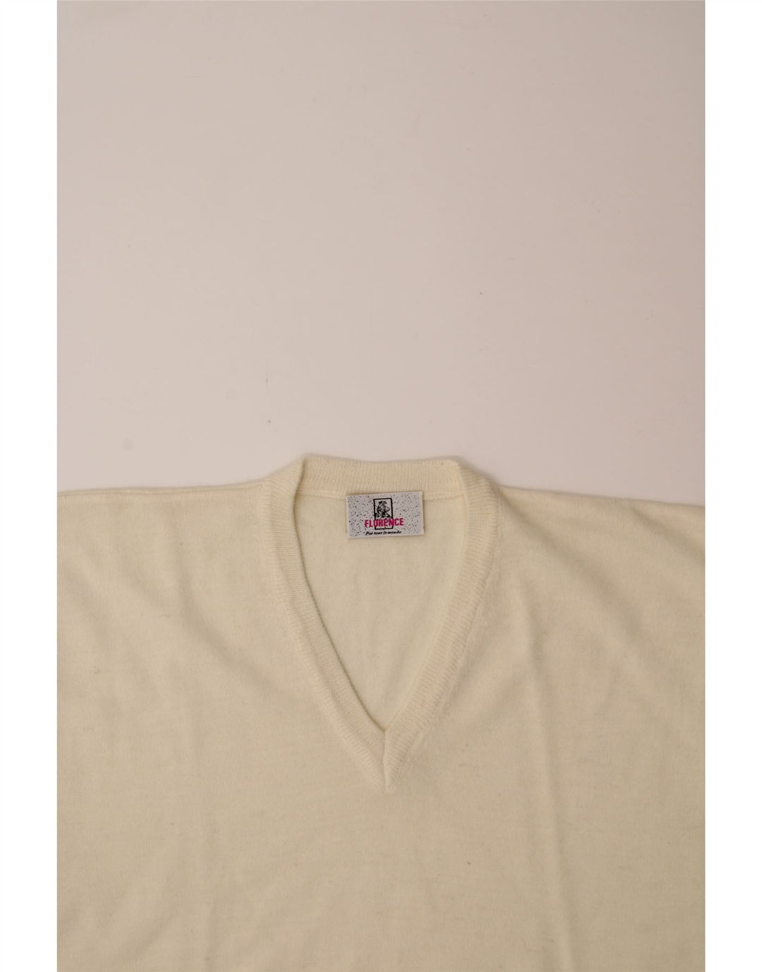 FLORENCE Mens Vest Tank Top Medium Beige Vintage Florence and Second-Hand Florence from Messina Hembry 