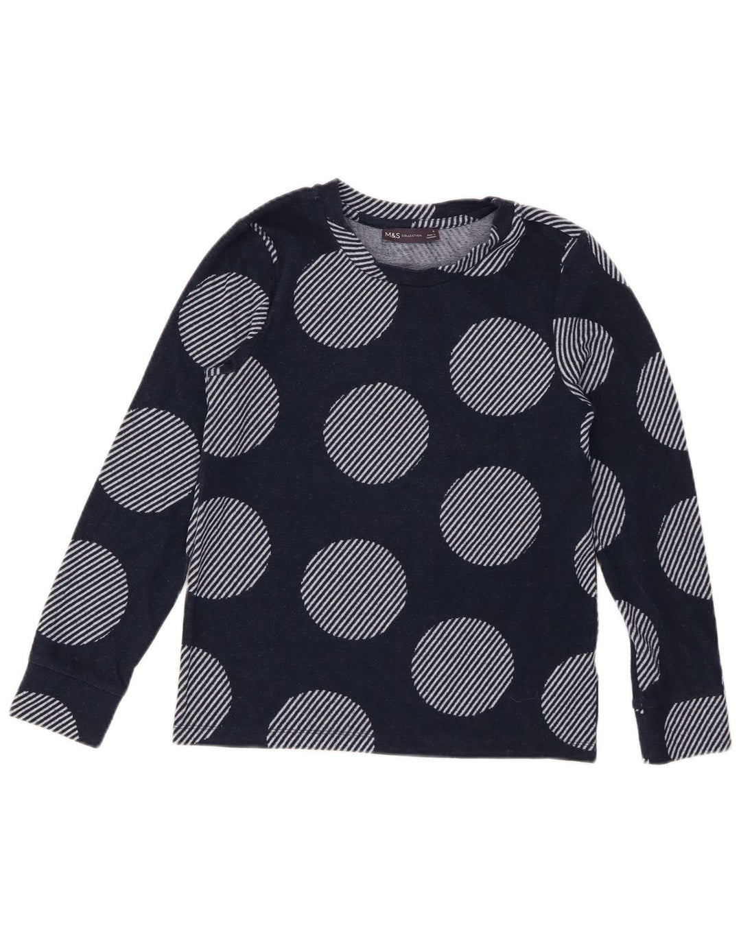 MARKS & SPENCER Suéter feminino com gola redonda Reino Unido 6 pequeno azul marinho
