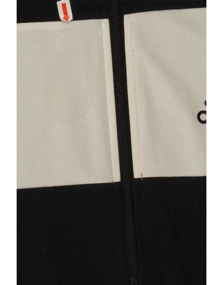 Adidas Mens Tracksuit Top Jacket UK 42/44 Grande Preto Colorblock Poliéster