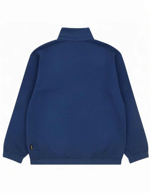Sergio Tacchini Suéter masculino de lã com zíper e gola XL azul marinho poliéster