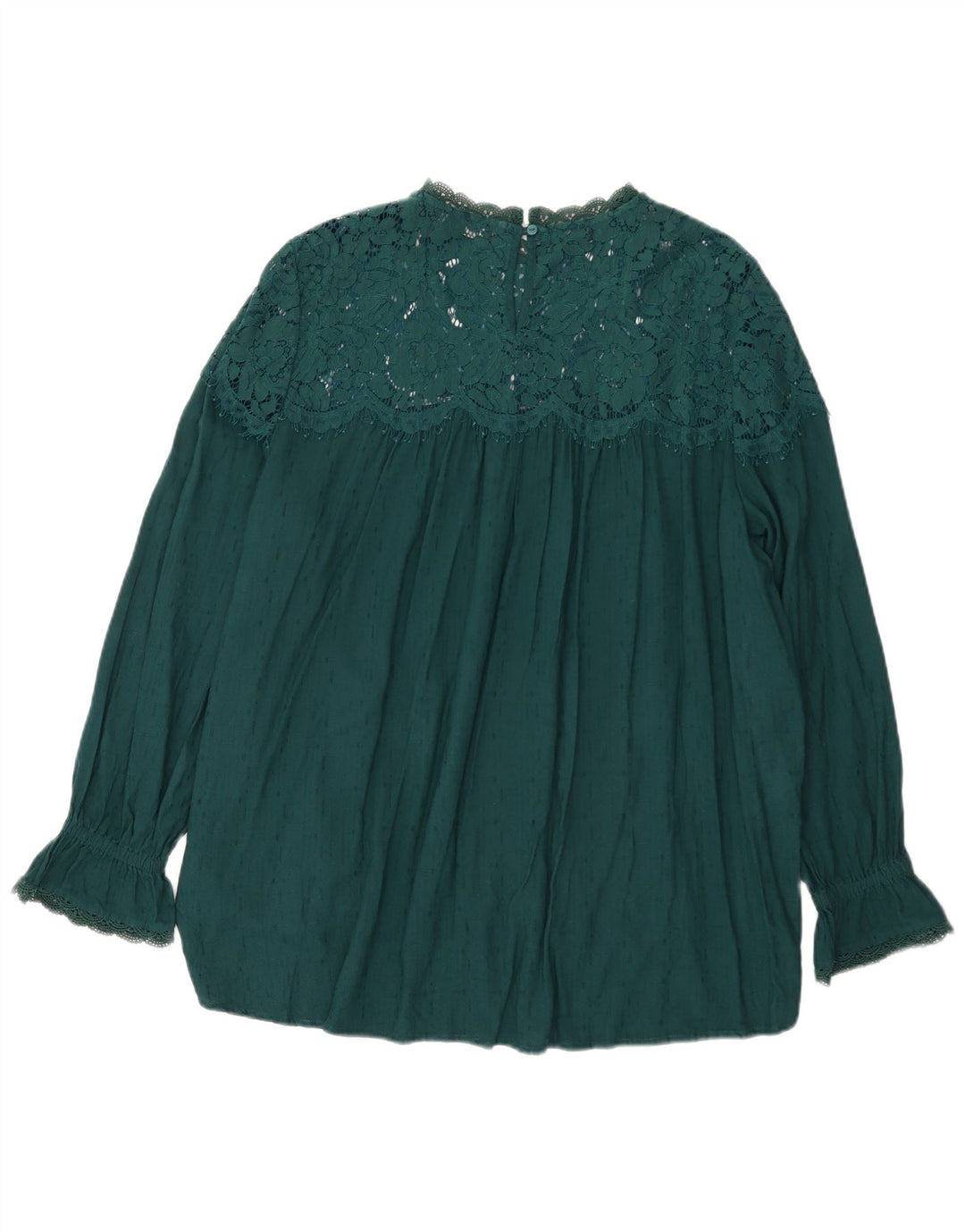 Blusa feminina Marks & Spencer UK 22 3XL viscose verde