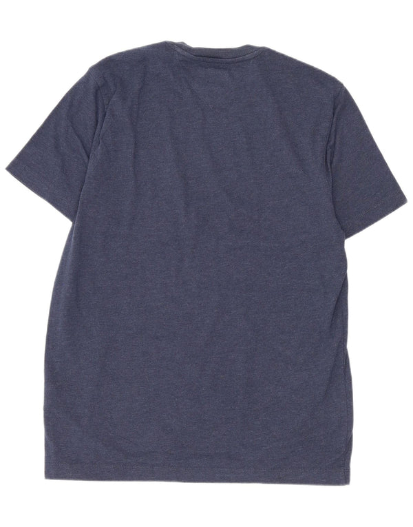 Camiseta masculina Tommy Hilfiger top pequeno algodão azul marinho