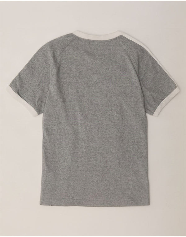 Camiseta masculina Adidas Top cinza médio manchado de algodão