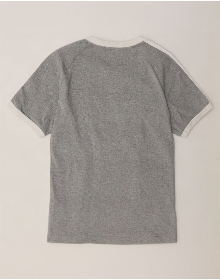 Camiseta masculina Adidas Top cinza médio manchado de algodão