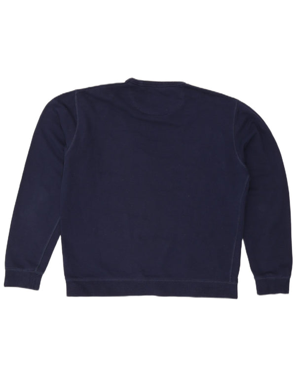 FARAH Mens Crew Neck Jumper Sweater XL Navy Blue Cotton