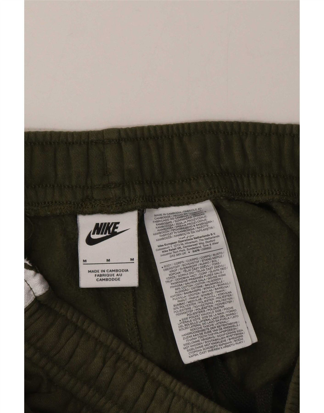 Nike masculino gráfico calças de treino joggers médio cáqui colorblock