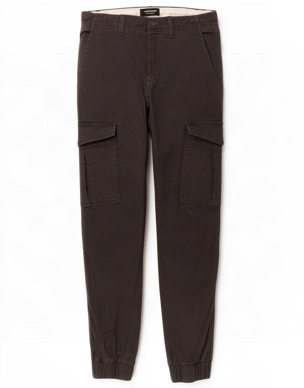 Calça cargo masculina Jack & Jones Joggers W28 L29 algodão cinza