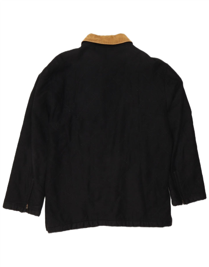 Jaqueta acolchoada masculina Trussardi UK 38 viscose preta média