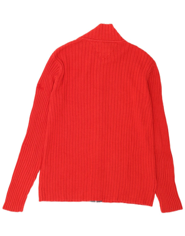 Tommy Hilfiger Suéter masculino com zíper completo XL algodão vermelho