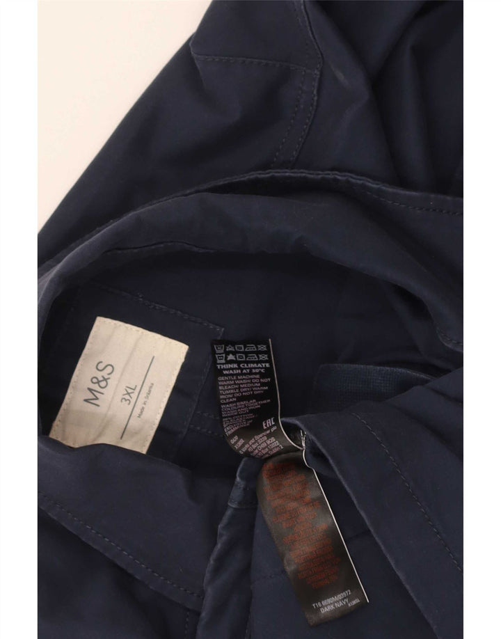 Jaqueta utilitária masculina Marks & Spencer UK 46 3XL algodão azul marinho
