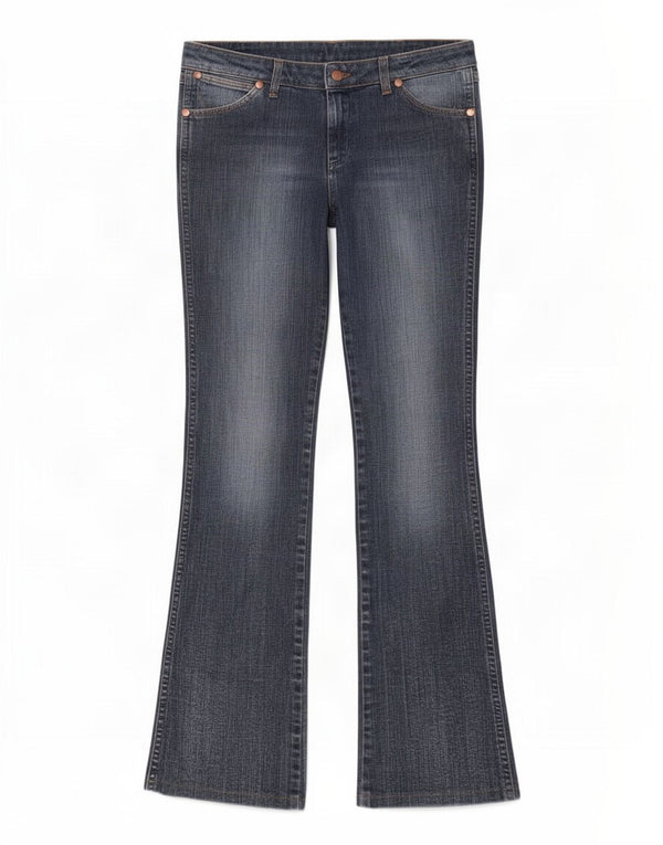 Wrangler feminino Megan Bootcut jeans W30 L32 azul marinho algodão