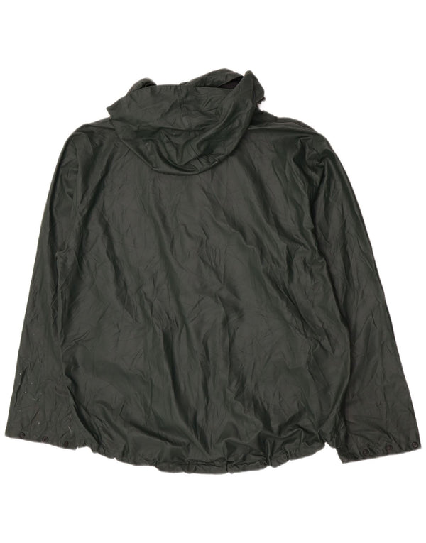 Jaqueta de chuva masculina Helly Hansen com capuz UK 42 XL poliuretano verde