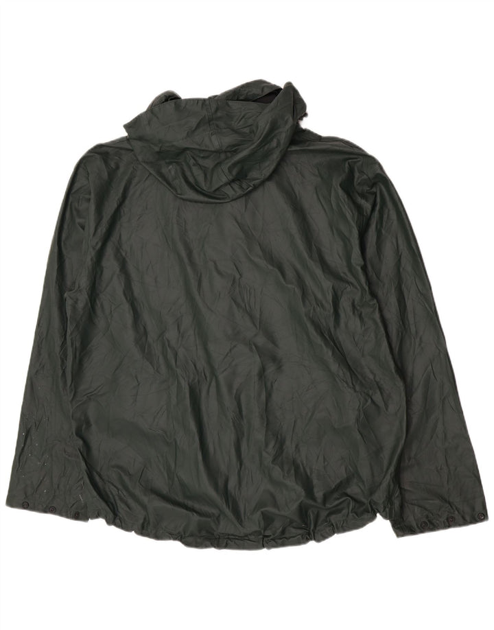 Jaqueta de chuva masculina Helly Hansen com capuz UK 42 XL poliuretano verde