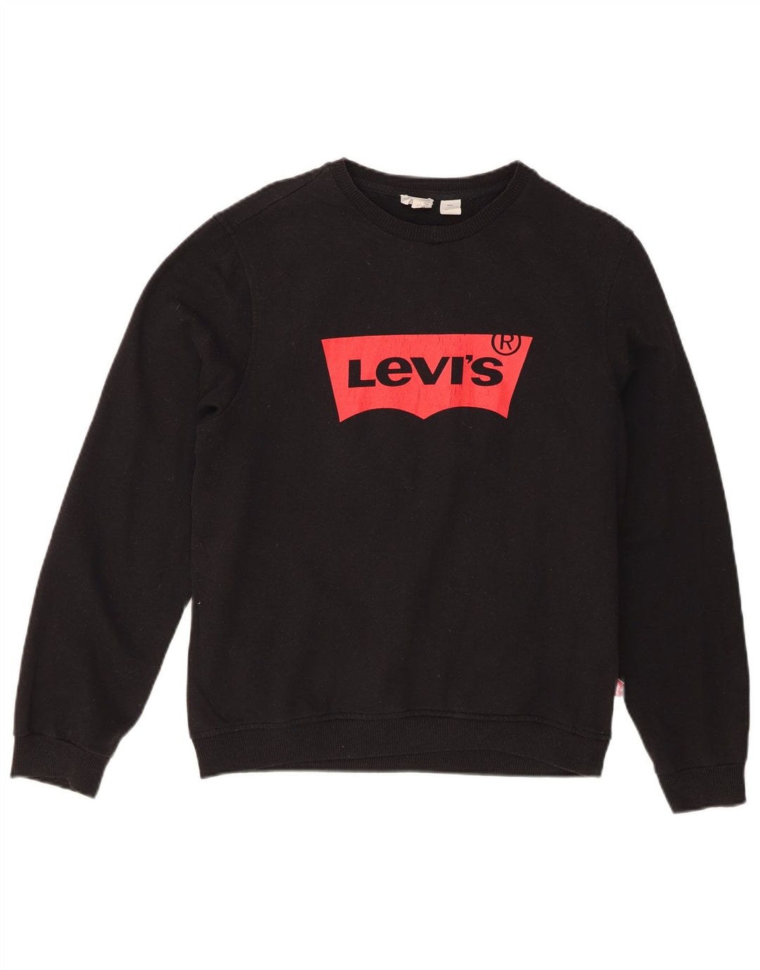 Suéter gráfico feminino LEVI'S UK 16 grande algodão preto