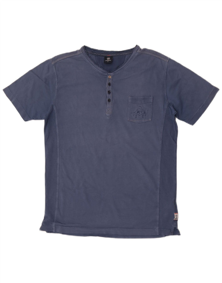 Camiseta masculina Lerros Top médio azul algodão