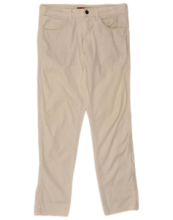 Zara Mens Slim Calça Casual EU 40 Médio W31 L29 Branco
