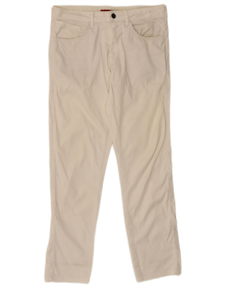 Zara Mens Slim Calça Casual EU 40 Médio W31 L29 Branco