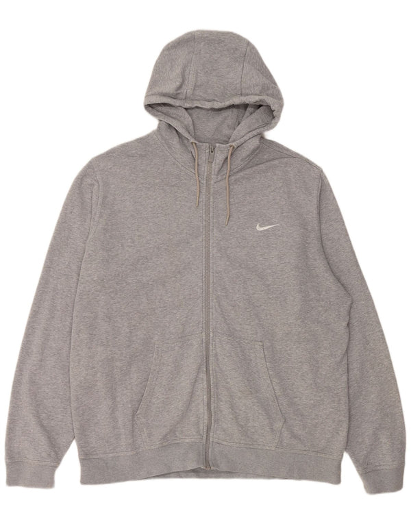 Suéter Nike masculino com capuz e zíper 2XL algodão cinza