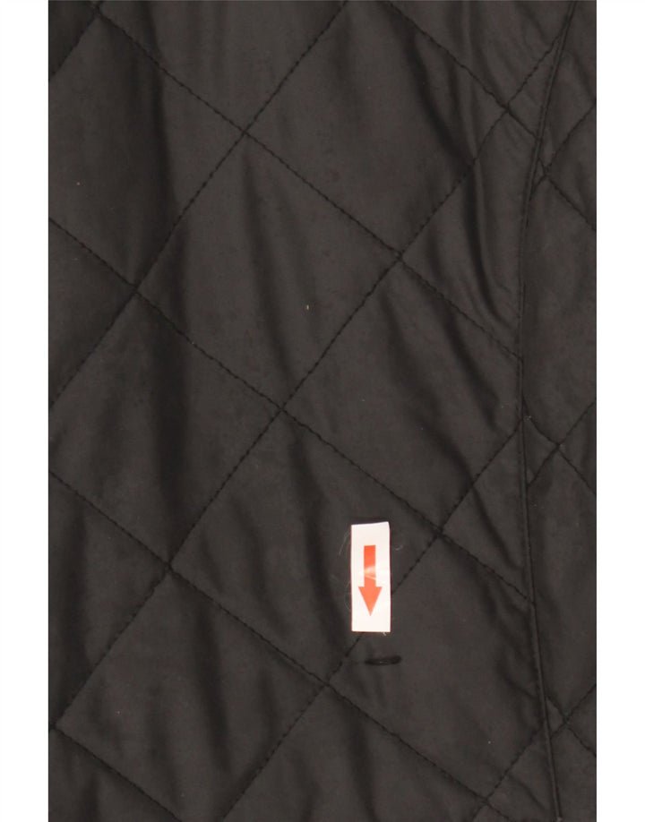 Jaqueta acolchoada superdimensionada feminina Schoffel UK 10 poliéster preto pequeno