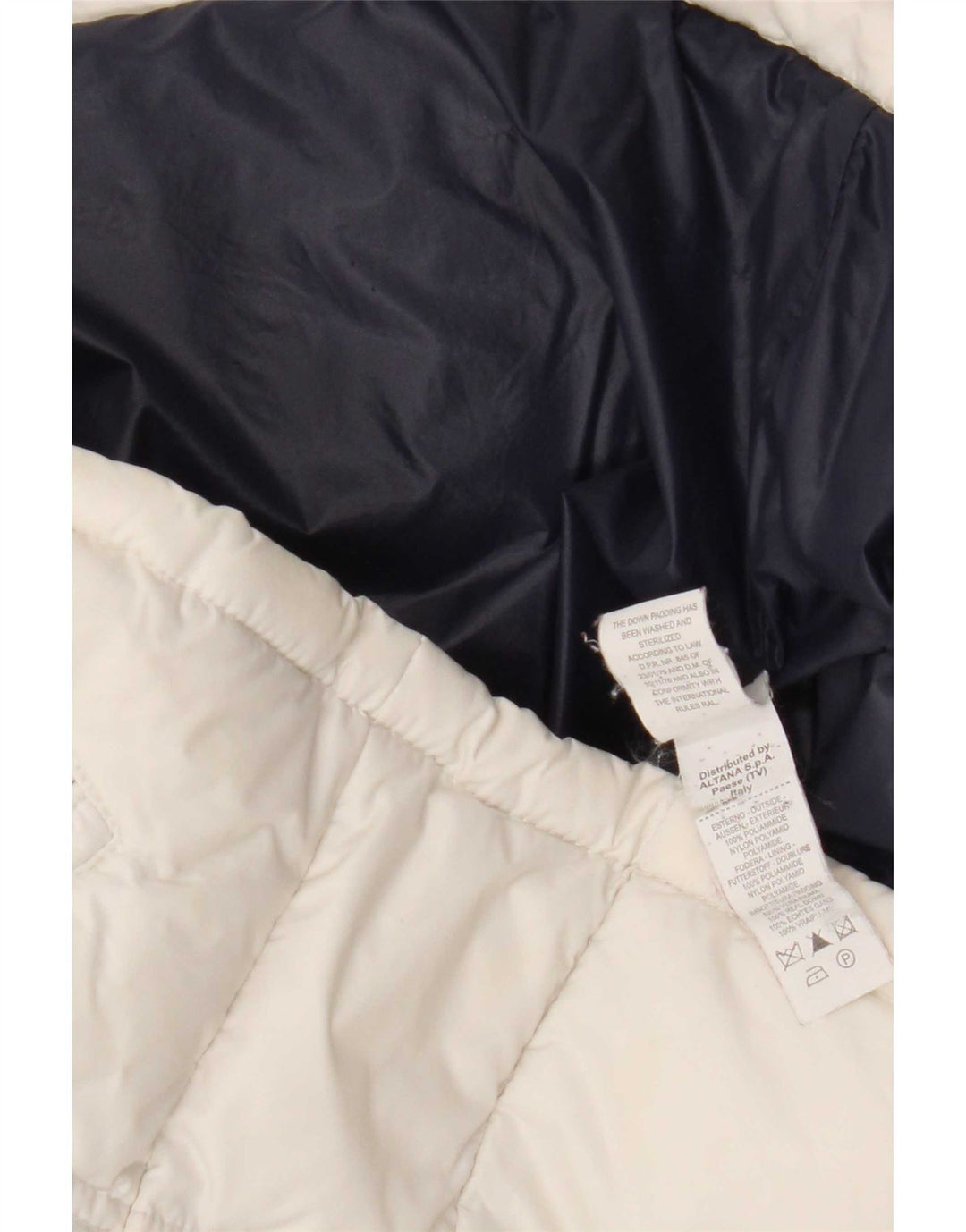 Jaqueta acolchoada gráfica Moncler para meninas 9-10 anos branco Colourblock poliamida