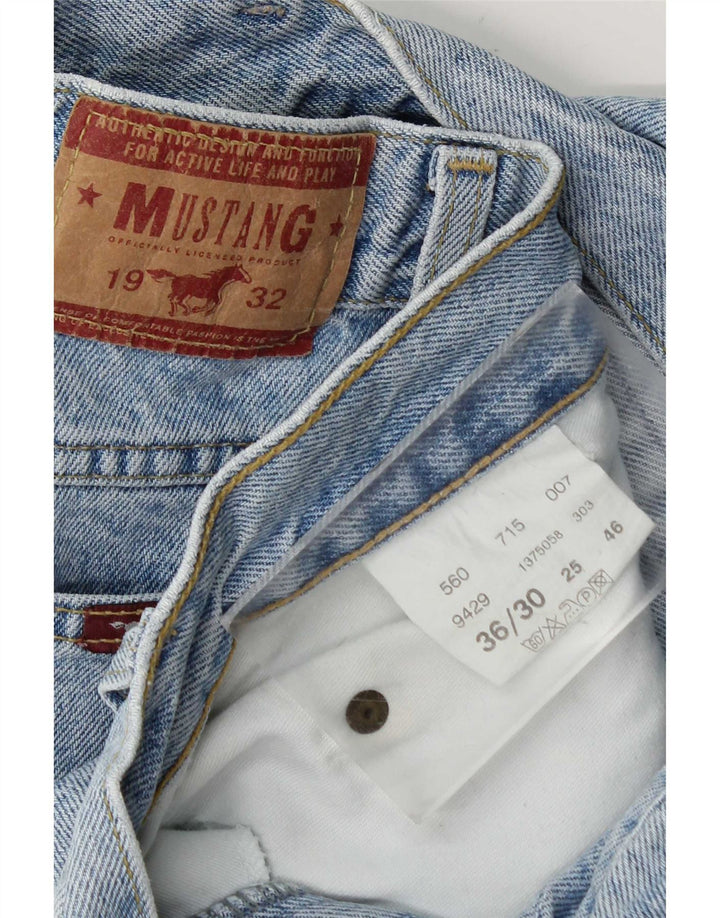 Mustang Mens Tapered Jeans W36 L30 Azul Algodão